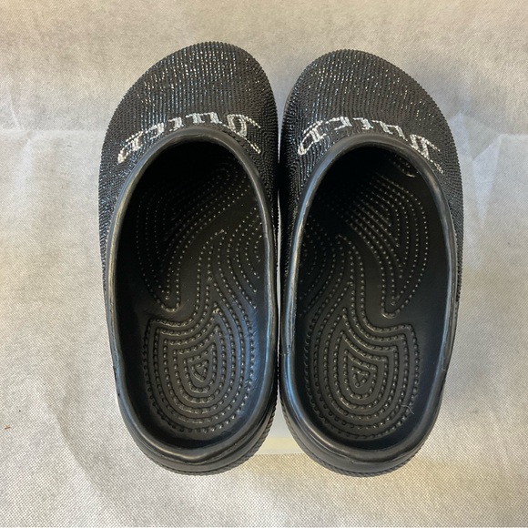 Juicy Couture  Rhinestone Comfort Clogs Sparkly Black - Size 8 - Picture 6 of 13
